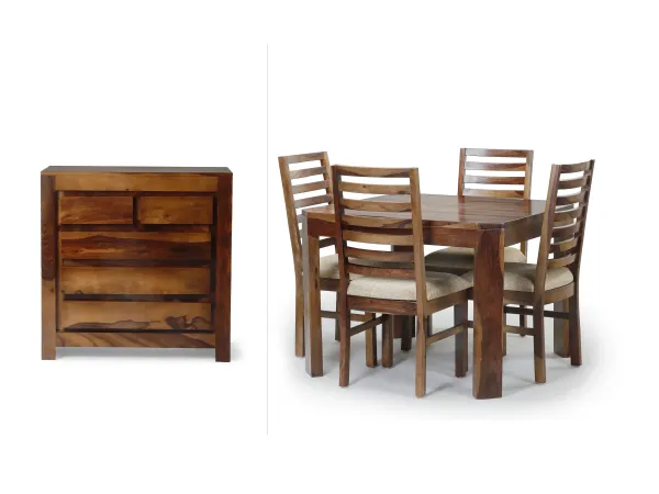 Alexa 4 Seater Dining & Chest Combo